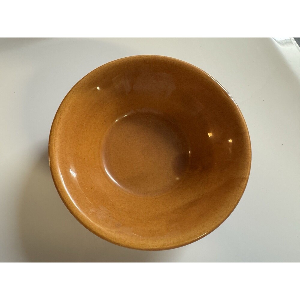 Vintage Bauer Pottery Small Bowl Orange made in the USA ceramic